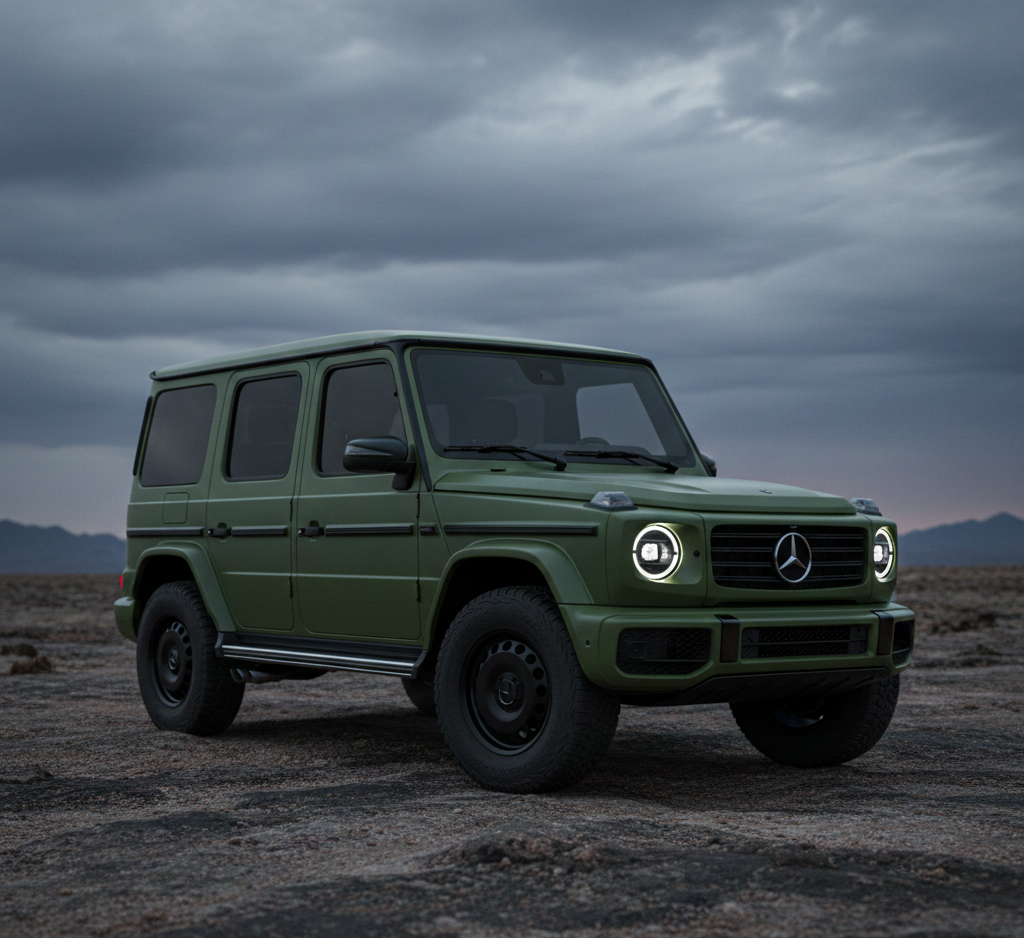 Green  sharp shape mercedes g wagon 