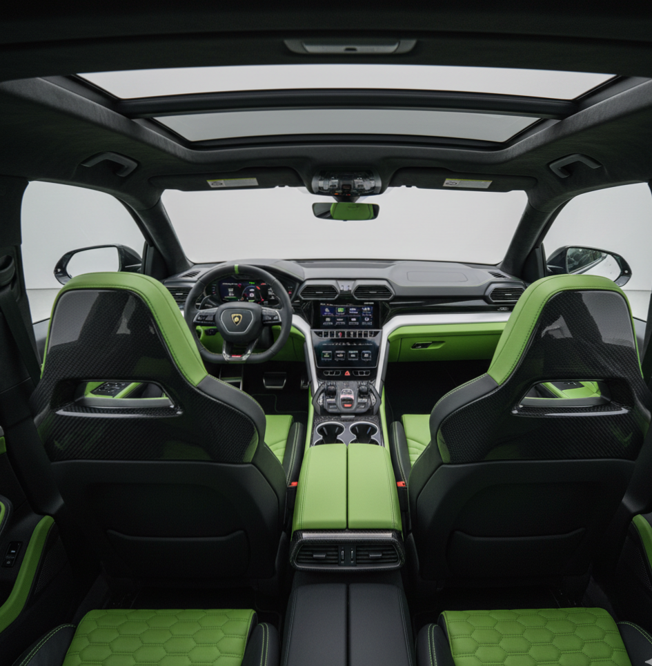 interior of new Lamborghini Urus