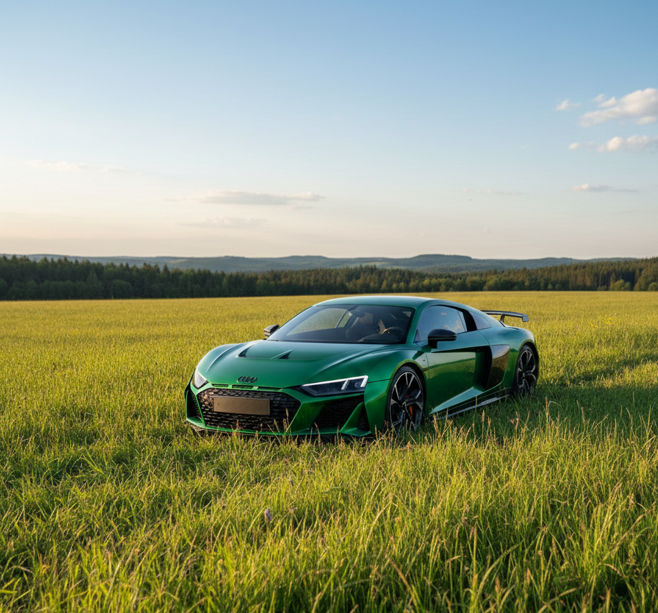 audi the green pretty machine